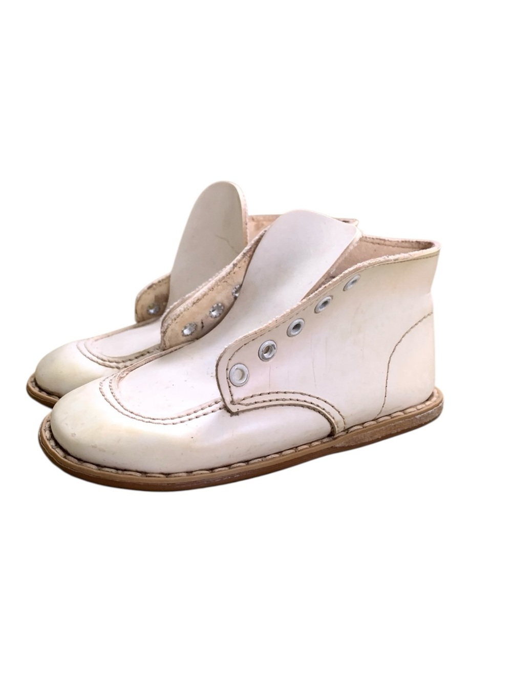 Vintage White Patent Leather Baby Toddler Shoes